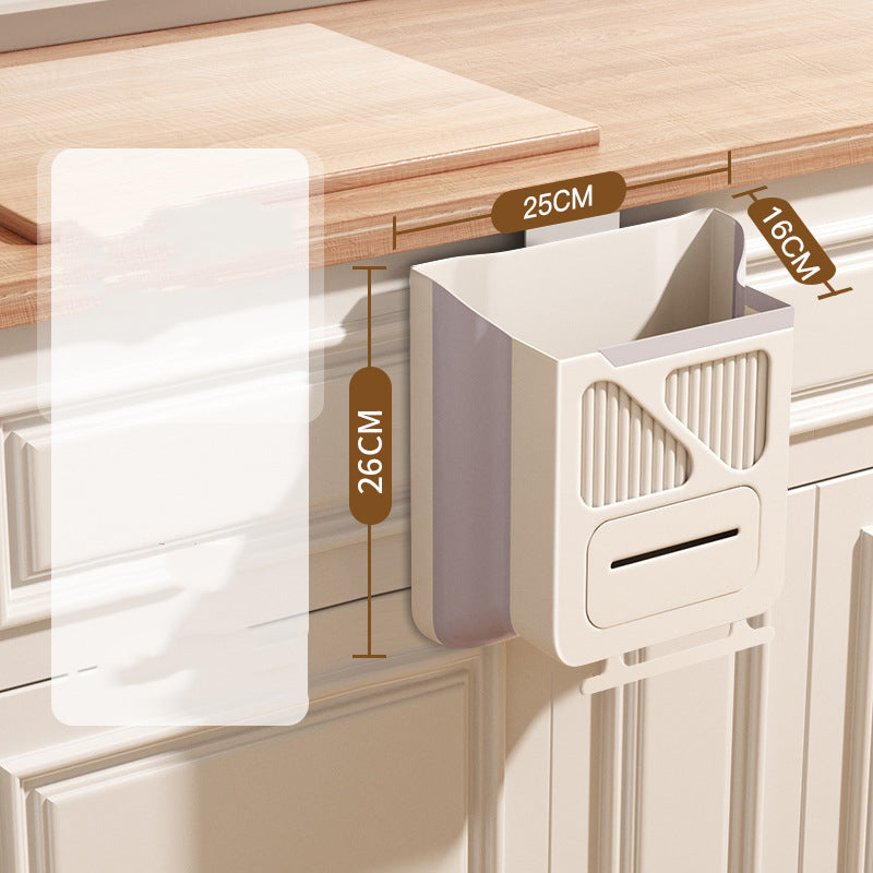 🎉 2026 Sale — Over 19,400 Sold!🍃 Foldable Hanging Kitchen Waste Trash Can ✨