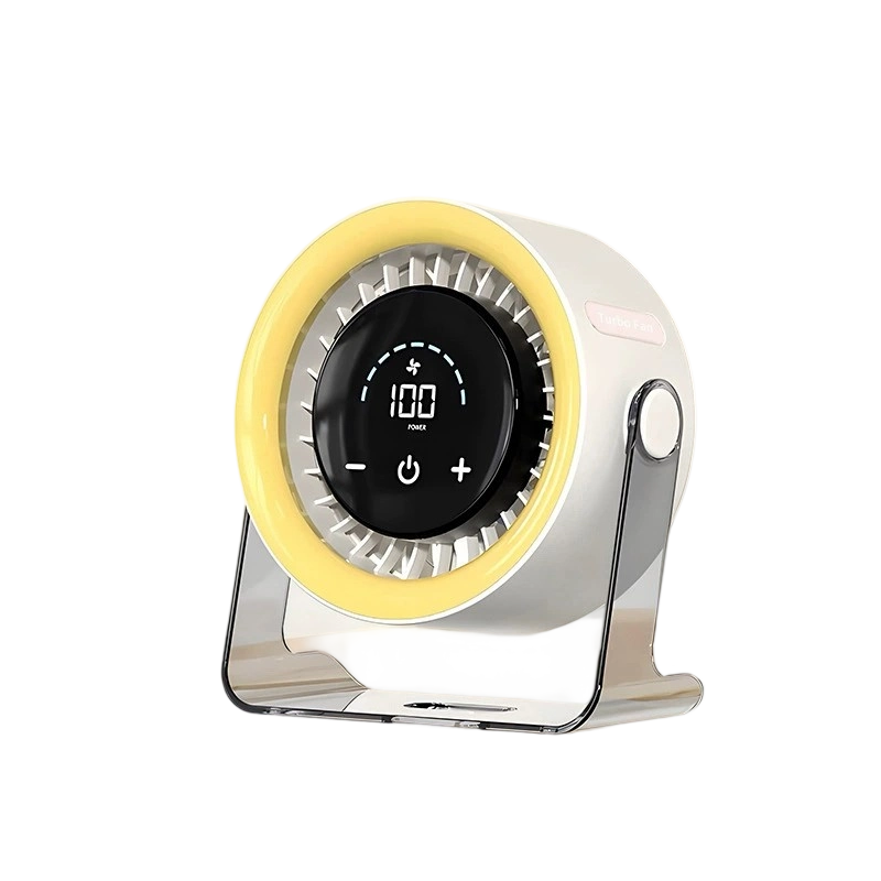 💥100-Speed Mini Desk Fan with Digital Display