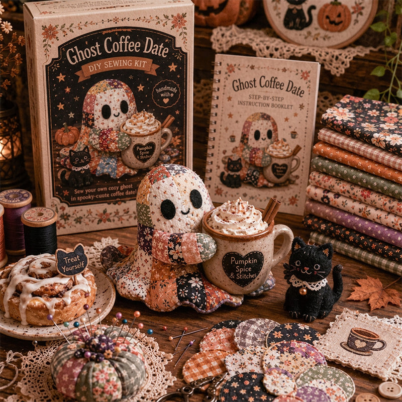 🔥LAST DAY 50% OFF🧵Little Ghost's Cozy Halloween DIY Patchwork Kit