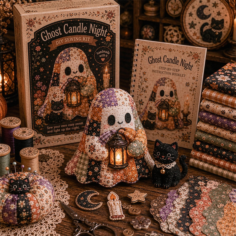 🔥LAST DAY 50% OFF🧵Little Ghost's Cozy Halloween DIY Patchwork Kit
