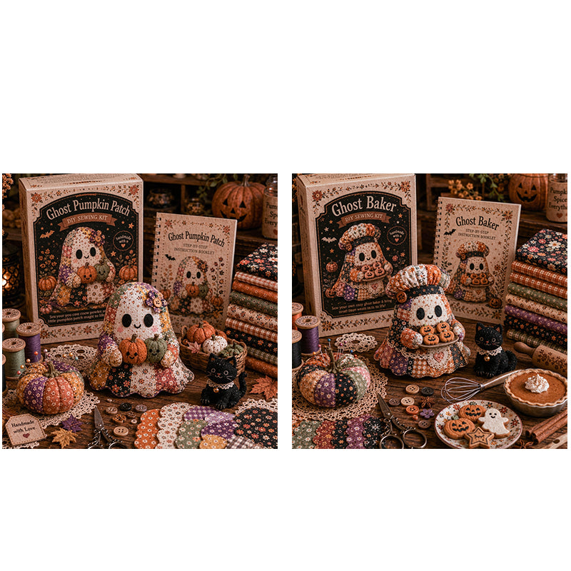 🔥LAST DAY 50% OFF🧵Little Ghost's Cozy Halloween DIY Patchwork Kit