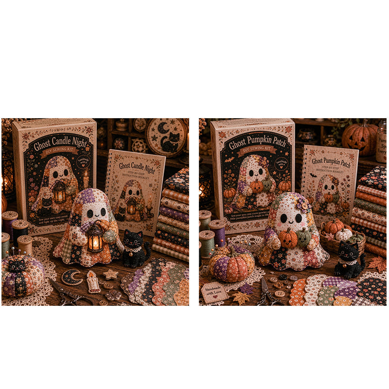 🔥LAST DAY 50% OFF🧵Little Ghost's Cozy Halloween DIY Patchwork Kit