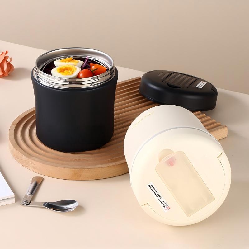 🎉 2026 Sale — Over 47,000 Sold! 🍱 Vacuum Insulated Food Jar with Folding Spoon – 304 Stainless Steel & Leakproof 🔥