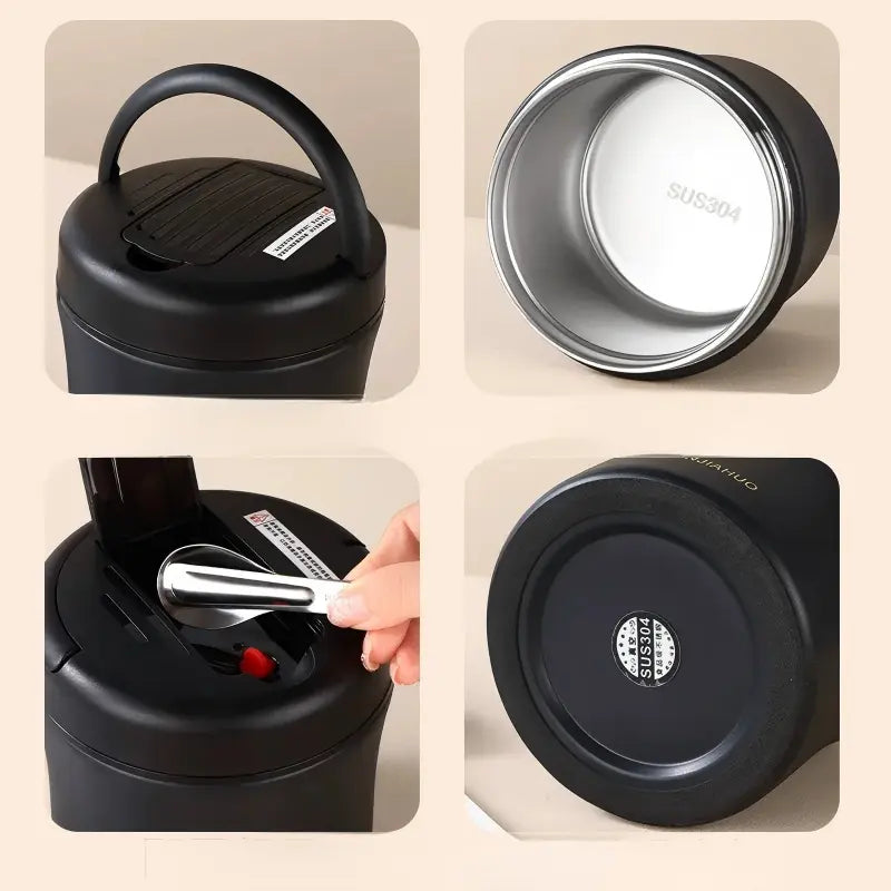 🎉 2026 Sale — Over 47,000 Sold! 🍱 Vacuum Insulated Food Jar with Folding Spoon – 304 Stainless Steel & Leakproof 🔥